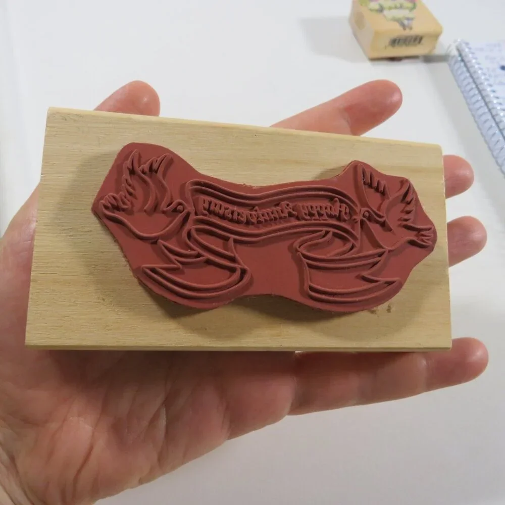 Wedding & Anniversary Rubber Stamps Wood Mounted